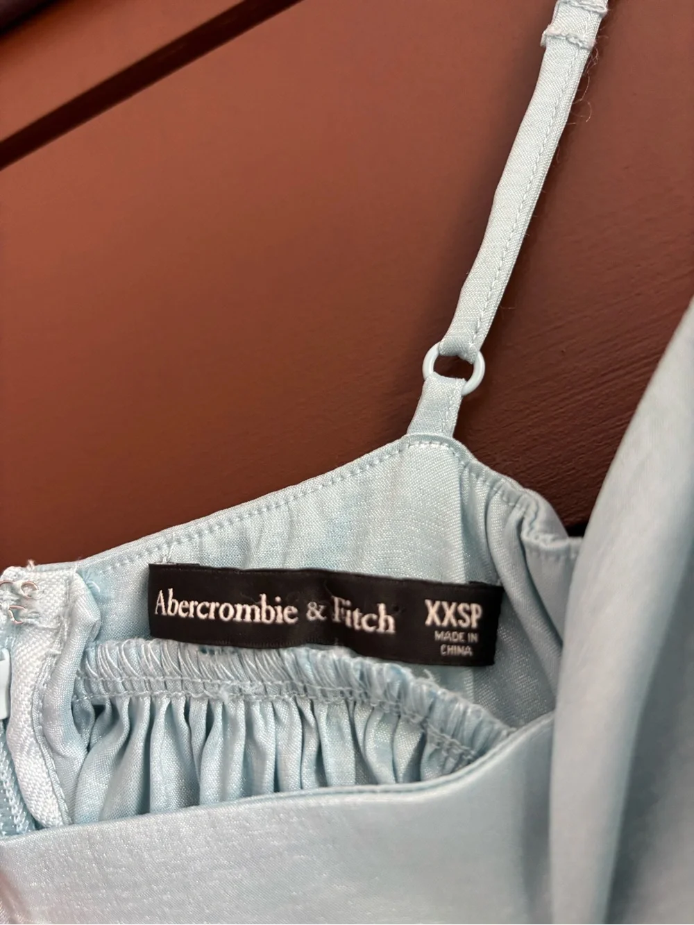 Abercrombie Powder Blue Tie-Back Maxi Dress | XXS